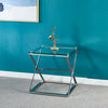 55cm Square Small Coffee Table Clear Glass Side Table End Display Office Bedroom