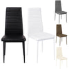 2/4/6* Dinning Chairs Set Kitchen PU Leather Padded Seat High Back Metal Legs