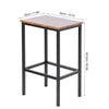 Set of 2 Industrial Bar Stools Rustic Vintage Counter High Chair Seat Wood Metal
