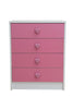 Kids Chest of Drawers Childrens Bedroom Furniture Storage Cabinet 4 Draws -