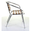 Aluminium Chrome Bistro Table Square Round Stacking Chair Cafe Outdoor Furniture