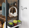 Industrial Shelving Unit Tall Vintage Bookcase Rustic Metal Hooks Retro Storage