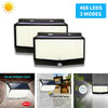 Solar Powered 468LED Wall Security Lights PIR Motion Sensor Garden Outdoor Lamps