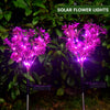 2x11 LED Solar Power Rose Flower Stake Lights Outdoor Garden Path Luminous Lamps