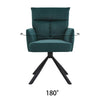 Velvet Swivel Dining Chairs Padded Seat Accent Armchair Home & Office Metal Legs