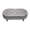 Velvet Button Top Seat Bench Footrest with Legs/Feet Easy to Assemble Footstool