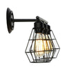 3-Light Industrial Bathroom Vanity Light Metal Wire Cage Wall Sconce Wall Lamp