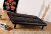 Single Faux Leather Sofa Bed in Black - Spencer Sofabed - Free Delivery CHEAP