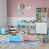 Children Bookcase set of 2 Toy Storage Unit with Wheels Book Organizer Removable