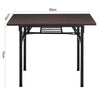 Home Office Computer Laptop Desk Foldable Workstation Study Writing Wood & Metal