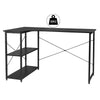 L-Shaped Corner Computer Desk Writing PC Workstation Study Table w/ Shelves MDF