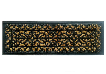 Victorian Iron Effect Outoor Or Indoor Non-Slip Rubber Step Door Mat, 75 x 25cm