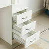 Modern Dressing Table Stool Set Makeup Desk w/4 Drawer & Sliding Mirror White