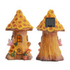 Solar Garden Mushroom Lights Resin Sunflowers Tree House Figurine Lamp Ornaments