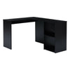 L-Shaped Home Office Desk Corner Computer Desk Black/White for Home Study Work