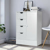 White Bedroom Bathroom Cabinet Cupboard Storage Dresser 4 Drawer + 1 Door Unit