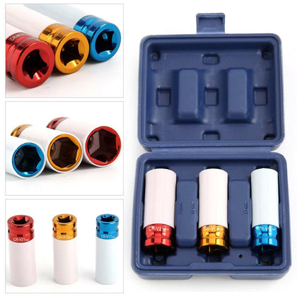 Alloy Wheel Nut Thin Wall Deep Impact Socket Set 1/2