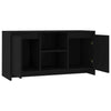 Black Modern Small TV Stand Unit Cupboard Doors Media Shelf Cabinet Furniture