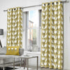Mustard Eyelet Curtain Pairs Yellow Ochre Ring Top Lined Ready Made Curtains