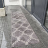 Grey Trellis Garden Rug Moroccan Indoor Outdoor Easy Clean Flatweave Patio Mat
