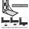 C Shaped Side Table Snack Coffee End Table for Living Room, Slides Up to Sofa