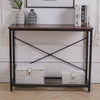 Industrial Hallway Side End Console Breakfast Bar Table Display Storage Stand L
