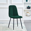 Set of 2 Velvet Dining Chairs High Back Padded Seat Dinning Room Home Office UK