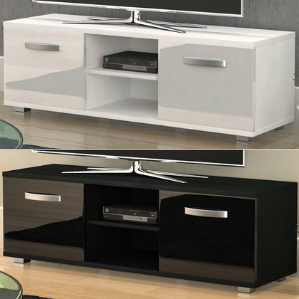 Cosmo TV Cabinet Stand Unit 2 Door Gloss Matte Modern Entertainment 120cm