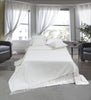Reversible Soft Check Cotton Large Throw for Settees Sofa Bed,150 x 200cm- Ivory