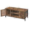 TV Console Unit TV Stand with Shelves Cabinet with Storage Louvered Door LTV43BX