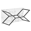 COFFEE TABLE WITH MARBLE EFFECT TOP AND BLACK METAL LEGS LIVING ROOM FURNITURE