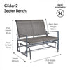 Ex Display 2 Seater Glider Bench Garden Furniture Patio Outdoors Seating