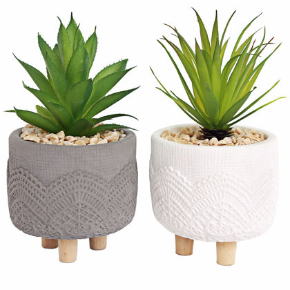 Artificial Succulent Plant With Pot | Faux Plant and Planter | Home Decor