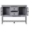 SIDEBOARD 2 DRAWERS DOORS CUPBOARD KITCHEN BUFFET CABINET W/ STORAGE SHELF GREY