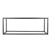 Industrial Coffee Table Rectangular Metal Frame Grey Modern Portable Living Room