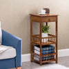 Large Bamboo Side Table Bedside Table Books Telephone Coffee Table Plant Stand