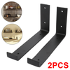 2/4Pcs Pipe Shelf Brackets Industrial Iron Rustic Wall Floating Shelves Supports