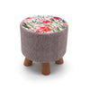 Large Footstool Luxury Upholstered Fabric Foot Rest Ottoman Decor with Legs