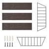 Industrial 3-Tier Shelving Wall Mounted Rustic Hanging Floating Wood Book Shelf
