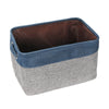 3Pcs Storage Baskets Foldable Linen Fabric w/ Handle Toy Clothes Organizer Box