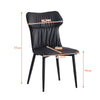 2x Black High Back Dining Chairs Faux Leather Kitchen Chairs Set Modern Design