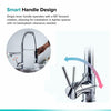 Modern Mono Pull Out Twin Kitchen Mixer Tap Dual Spout Spray Single Lever Chrome