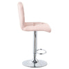 2x Adjustable Breakfast Bar Stools Leather Chair Swivel Lift Kitchen in Pink