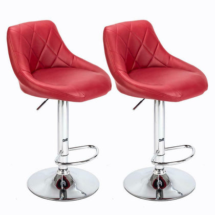 2Pc Bar Stools PU Leather Kitchen Swivel Gas Lift Stools Breakfast Pub Chairs UK
