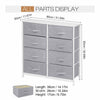 8-Drawers 4-Tier Fabric Chest of Drawer Bedroom Furniture Hallway Storage Grey