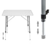 Camping Table MDF Foldable Height-Adjustable Telescopic Legs 80x60x68cm Grey New