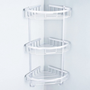 STAINLESS STEEL BATH SHOWER CADDY BASKET BATHROOM CORNER STORAGE SHELF RACK HOME