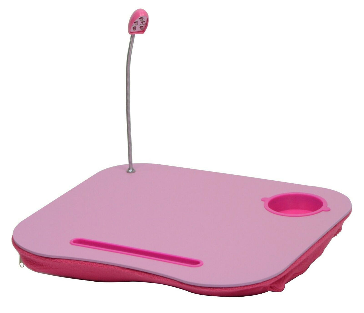 Laptop Tray Lap Desk Cushioned Portable Computer Reading LED Light Work Station