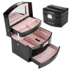 3 Layers Vanity Case Beauty Box Make up Jewelry Cosmetic Nail Storage Box Case