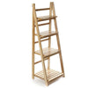 4 Tier Ladder Wall Shelf Bookcase Shelving Unit Wood Storage/Displa